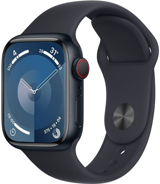 Apple Watch Series 9 GPS + Cellular 45mm Midnight Aluminium Case with M/L Midnight Sport Band