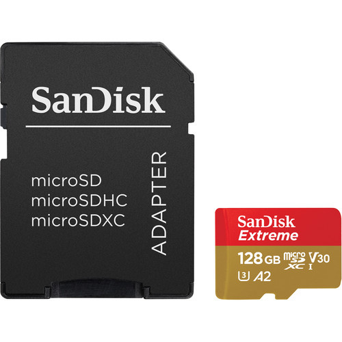 Sandisk Extreme A2 128GB (U3) V30 160mbs MicroSD with SD Adapter