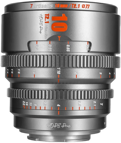 7Artisans 10mm T/2.1 Prime Cine Lens Titanium (Sony E Mount)