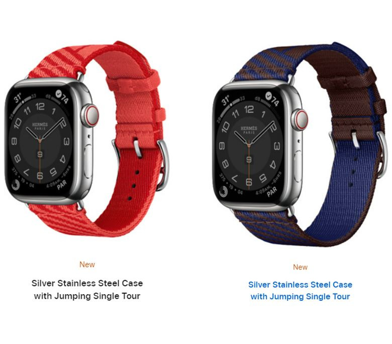 Etoren Apple Watch Hermes Silver Stainless Steel Case with Jumping