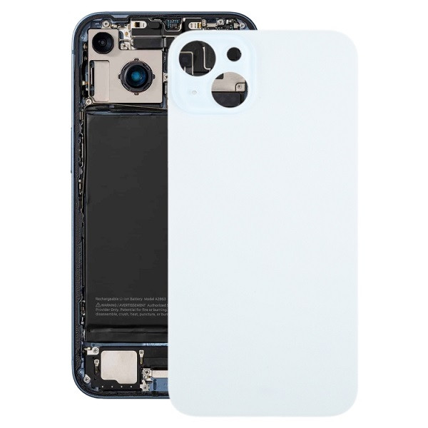 Glass Battery Back Cover for iPhone 15 Plus (Blue)