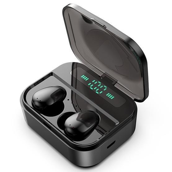 X7 TWS V5.0 Binaural Wireless Stereo Bluetooth Headset with Charging Case and Digital Display (Black)