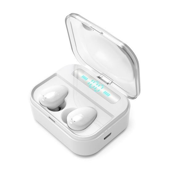 X7 TWS V5.0 Binaural Wireless Stereo Bluetooth Headset with Charging Case and Digital Display (White)