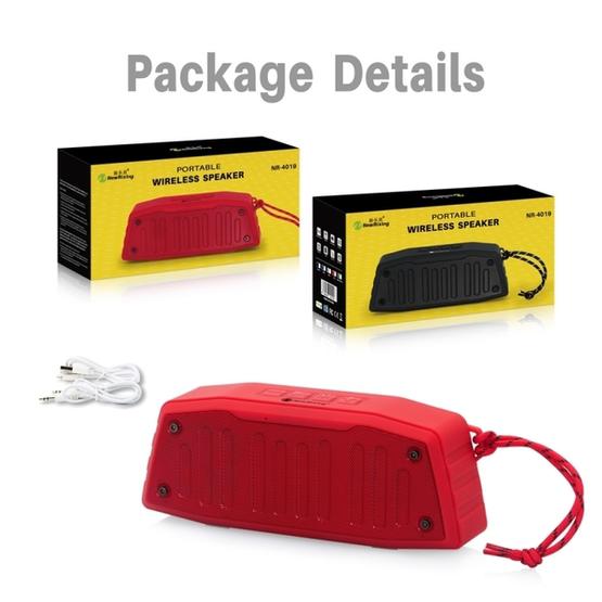 NewRixing NR-4019 Outdoor Portable Bluetooth Speaker Grey