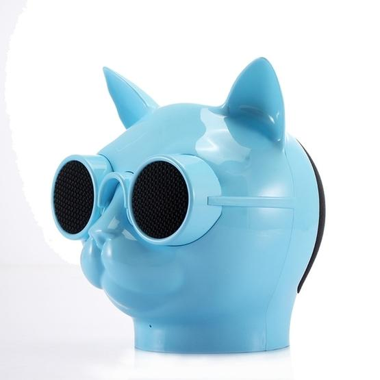 Mini Cat Shape Stereo Wireless Bluetooth Speaker (Blue)