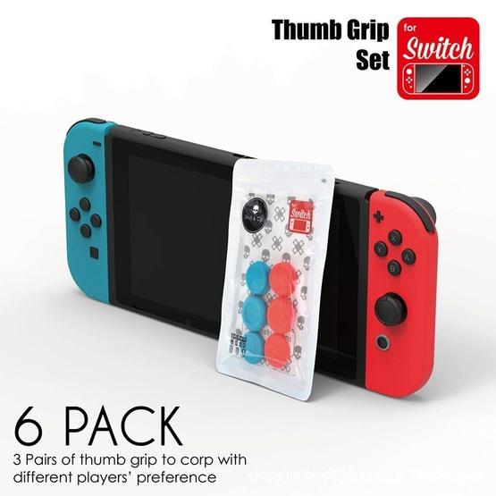 Left + Right Gamepad Rocker Cap Button Cover for Switch (Red)