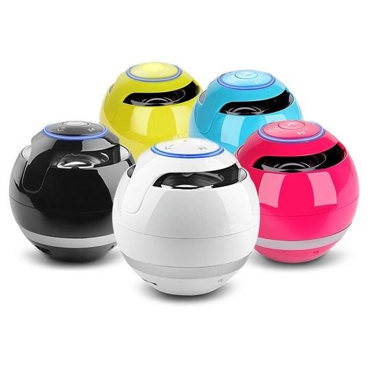T&G A18 Ball Bluetooth Speaker with LED Light Blue