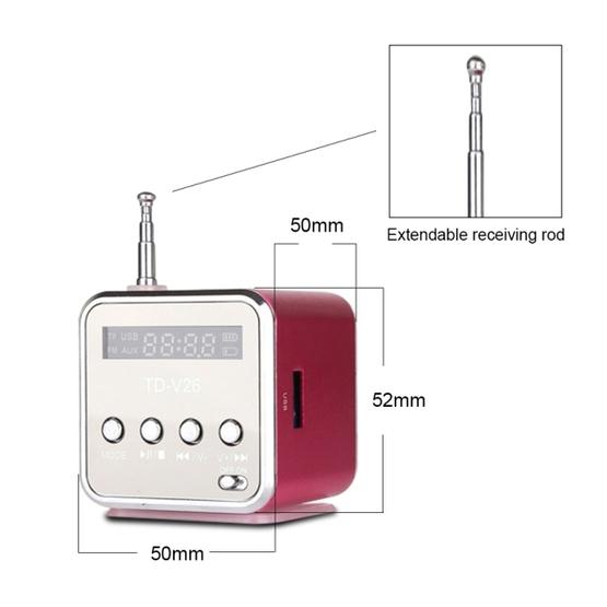 Portable Speakers with FM Mini Multi-function Radio (Silver)